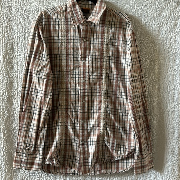 Timberland Travel Equipment Long Sleeve Snap Down Shirt - Picture 1 of 9